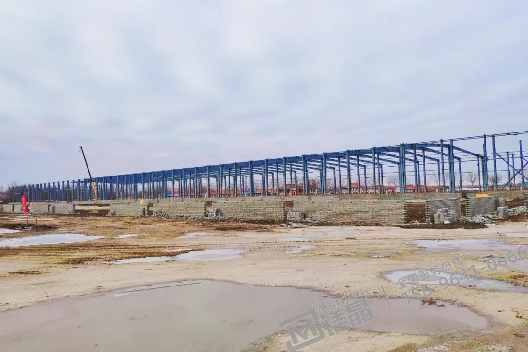 遼寧鎂晶板生產(chǎn)基地火熱建設中
